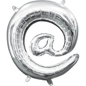 16" SYMBOL @ AT SIGN SILVER
