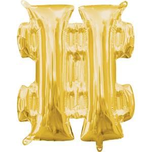 16" SYMBOL # HASHTAG SIGN GOLD