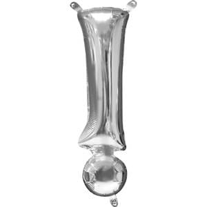 16" SYMBOL ! EXCLAMATION POINT SILVER