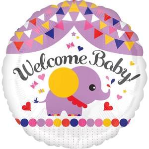 18" WELCOME BABY STREAMERS HX