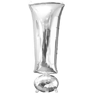 34" SYMBOL ! EXCLAMATION POINT SILVER