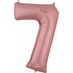 34" NUMBER 7 ROSE GOLD