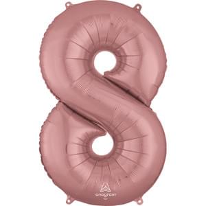 34" NUMBER 8 ROSE GOLD