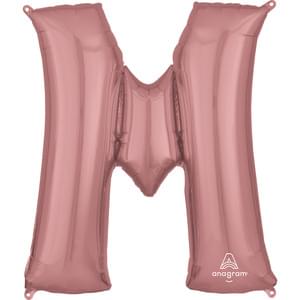 34" LETTER M ROSE GOLD