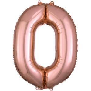 26" NUMBER 0 ROSE GOLD