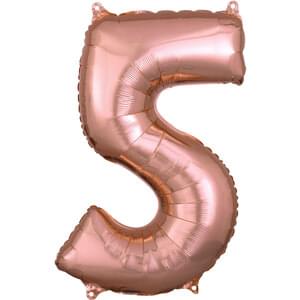 26" NUMBER 5 ROSE GOLD