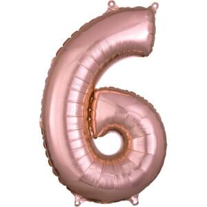 26" NUMBER 6 ROSE GOLD