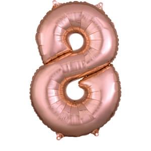 26" NUMBER 8 ROSE GOLD