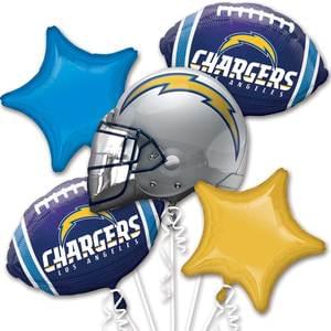 LOS ANGELES CHARGERS BOUQUET OF BALLOONS