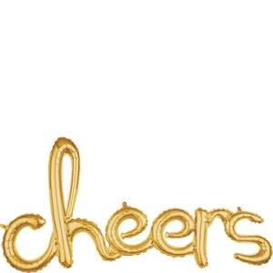 CHEERS GOLD SCRIPT PHRASE