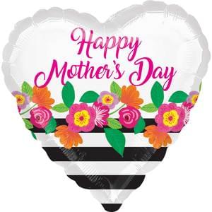 18" MOTHER'S DAY FLOWERY STRIPES VLP