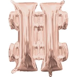 16" SYMBOL # HASHTAG SIGN ROSE GOLD