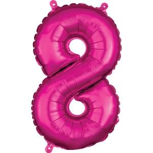 16" NUMBER 8 PINK