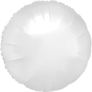 18" WHITE SATIN LUXE ROUND HX