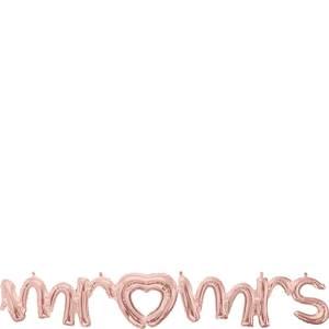 MR & MRS ROSE GOLD SCRIPT PHRASE