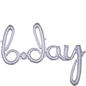 BDAY BIRTHDAY HOLOGRAPHIC SCRIPT PHRASE