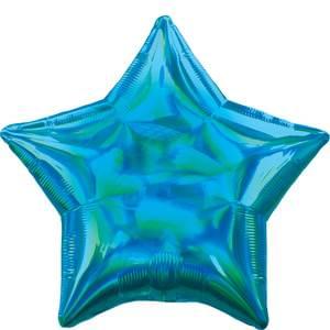 19" CYAN IRIDESCENT STAR
