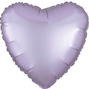 18" PASTEL LILAC SATIN LUXE HEART HX