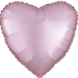 18" PASTEL PINK SATIN LUXE HEART HX