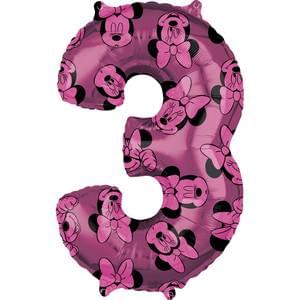 MINNIE MOUSE FOREVER NUMBER 3 SHAPE 