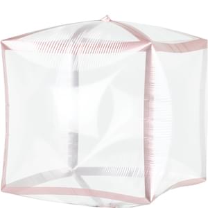 15" ROSE GOLD TRIM CLEAR CUBEZ