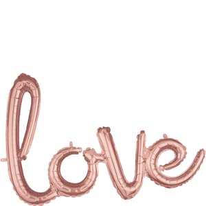 SCRIPT PHRASE LOVE ROSE GOLD 