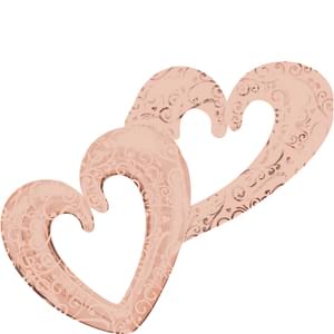 INTERLOCKING HEARTS ROSE GOLD MULTI-BALLOON
