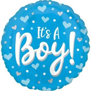 18" IT'S A BOY HEARTS & DOTS HX 