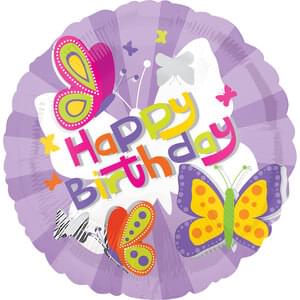 18" RAINBOW BUTTERFLY BIRTHDAY VLP