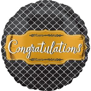 18" GOLD BLACK CONGRATS VLP