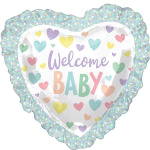 28" BABY RUFFLE HEART SUPER SHAPE