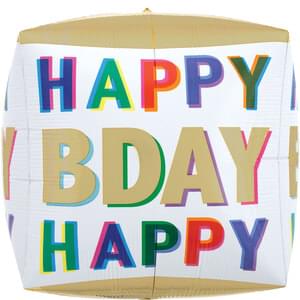 15" BIRTHDAY OFFSET LETTERS ULTRA SHAPE CUBEZ