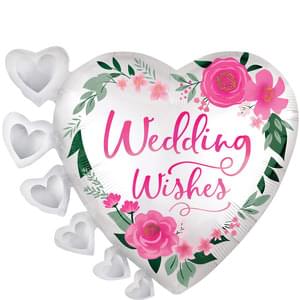 SATIN WEDDING WISHES SUPER SHAPE