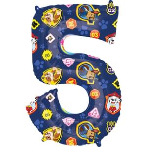 34" PAW PATROL NUMBER 5 SUPER SHAPE