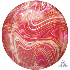 15" MARBLEZ ORBZ RED & PINK ORBZ
