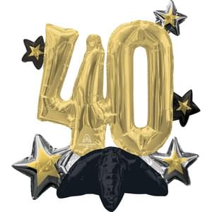 CELEBRATE 40 CONSUMER INFLATED MULTI-BALLOON