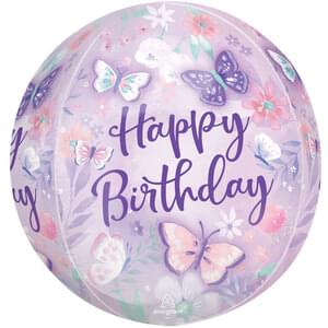 15" FLUTTERS HAPPY BIRTHDAY ORBZ