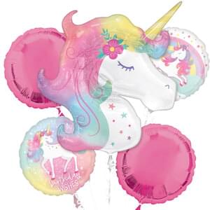 ENCHANTED UNICORN BIRTHDAY BOUQUET OF BALLOONS