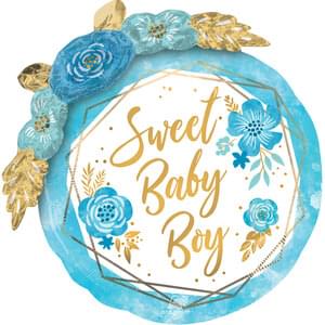BABY BOY FLORAL GEO MULTI-BALLOON