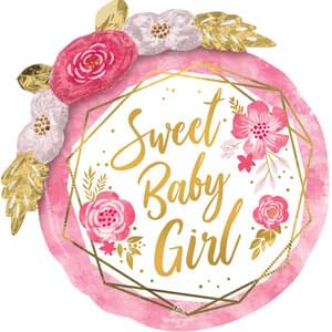 BABY GIRL FLORAL GEO MULTI-BALLOON