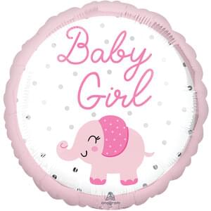 18" BABY GIRL ELEPHANT HX