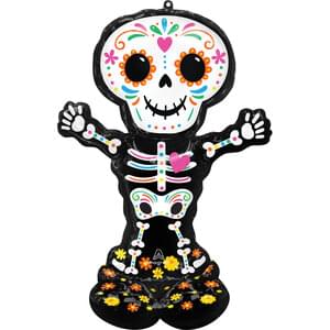 DAY OF THE DEAD STANDING SKELETON AIRLOONZ LARGE