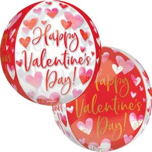 15" WATERCOLOR HAPPY VALENTINE'S DAY MULTI-FILM ORBZ