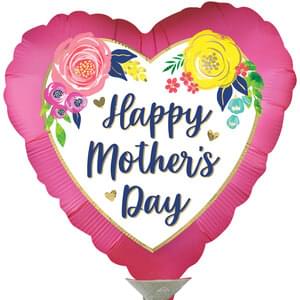 SATIN HAPPY MOTHER'S DAY WATERCOLOR FLORAL PINK MINI