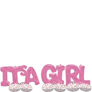 IT'S A GIRL AIRLOONZ DECOR KIT 