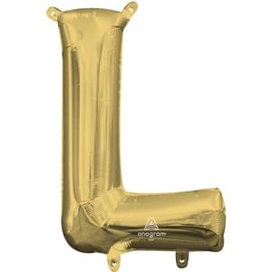 16" LETTER L WHITE GOLD 