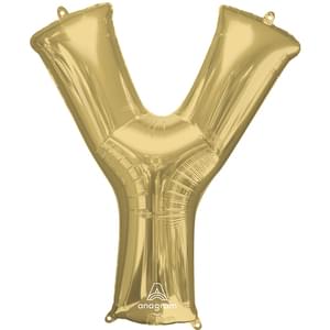 34" LETTER Y WHITE GOLD 