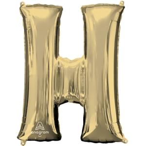 34" LETTER H WHITE GOLD 