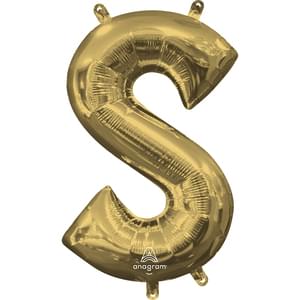 16" LETTER S WHITE GOLD 