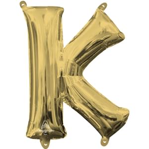 16" LETTER K WHITE GOLD 